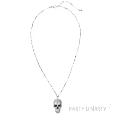 naszyjnik czaszka na lancuchu srebrny widmann