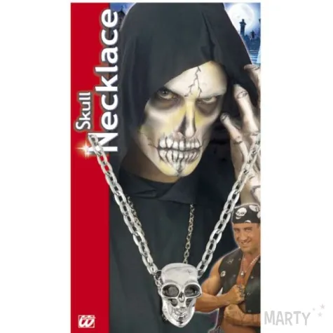 naszyjnik czaszka na lancuszku srebrny widmann