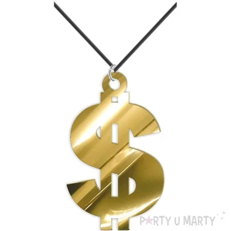 naszyjnik dolar zlote lustro 13 cm