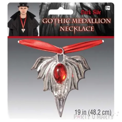 naszyjnik gotycki srebrny amscan