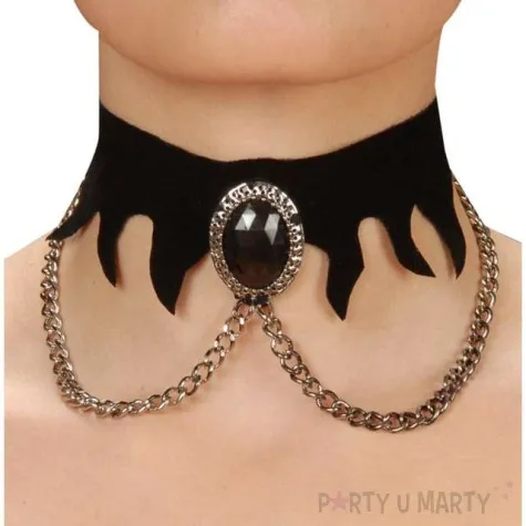 naszyjnik gotyk gem kolnierz czarny widmann