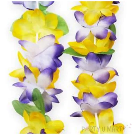 naszyjnik hawajski aloha zolto fioletowy godan 120 cm