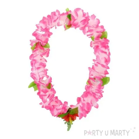 naszyjnik hawajski bialo rozowy 100 cm