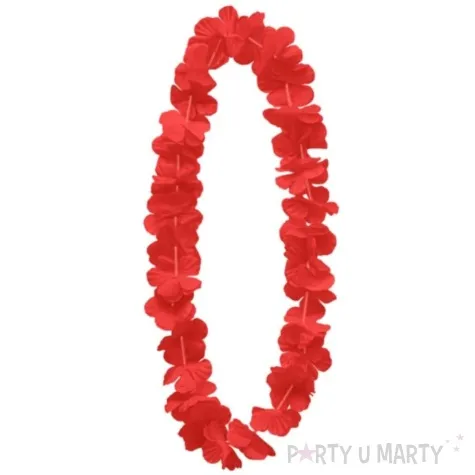 naszyjnik hawajski classic czerwony partypal 100 cm