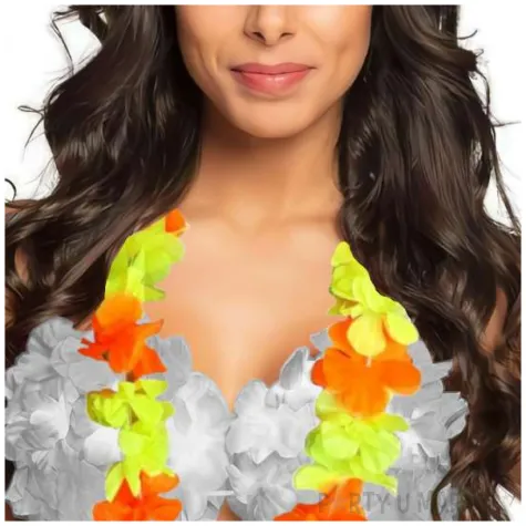 naszyjnik hawajski classic zoto pomaranczowy partytino 50 cm