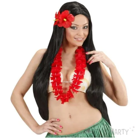 naszyjnik hawajski hawaian czerwony widmann 90 cm