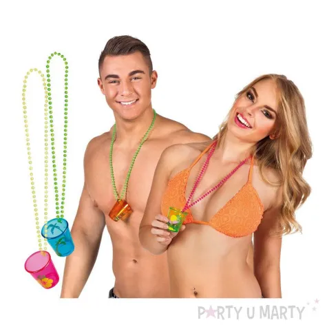 naszyjnik hawajski kieliszek shot niebieski boland