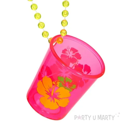 naszyjnik hawajski kieliszek shot rozowy boland