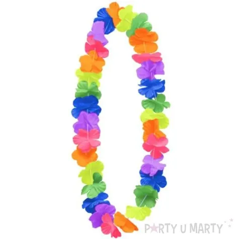 naszyjnik hawajski kwiaty mix partypal 100 cm