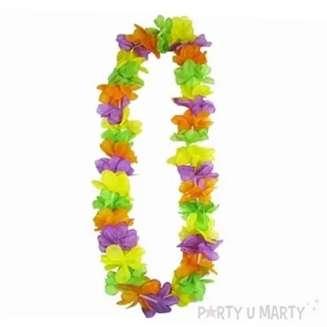 naszyjnik hawajski kwiaty pastelowe 98 cm