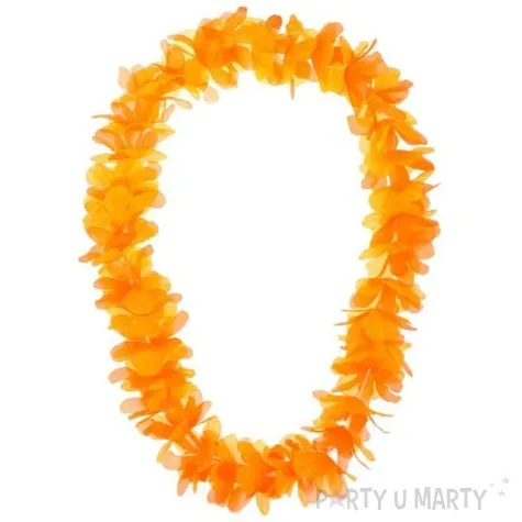 naszyjnik hawajski kwiaty pomaranczowy godan 116 cm