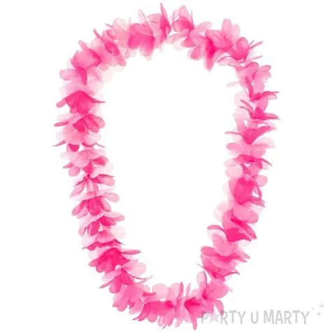 naszyjnik hawajski kwiaty rozowy godan 114 cm