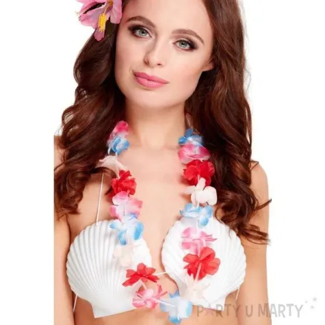 naszyjnik hawajski kwiaty wielokolorowy smiffys