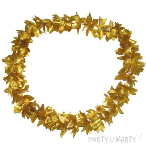 naszyjnik hawajski kwiaty zloty funnyfashion 100 cm