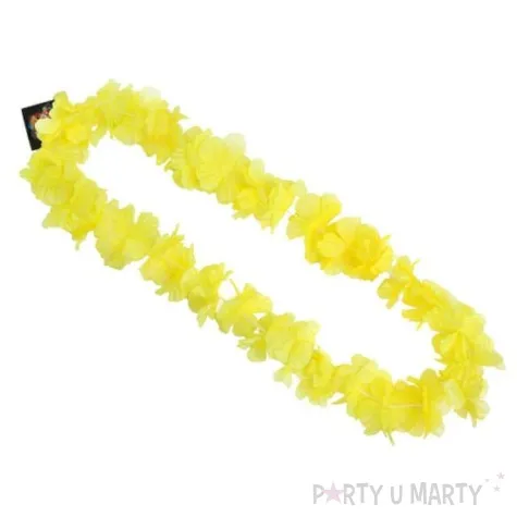 naszyjnik hawajski kwiaty zolty 100 cm