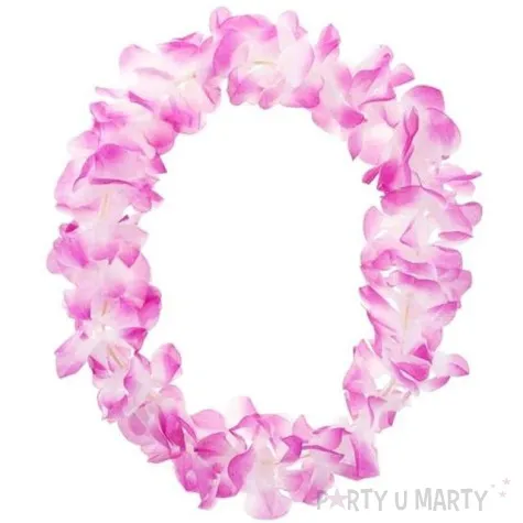 naszyjnik hawajski led rozowy 90 cm