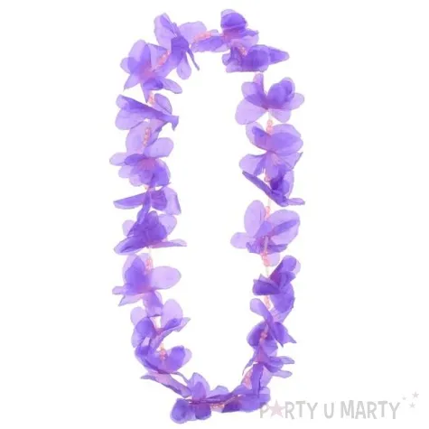 naszyjnik hawajski motylki fioletowy godan 50 cm