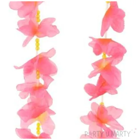 naszyjnik hawajski motylki rozowy godan 50 cm