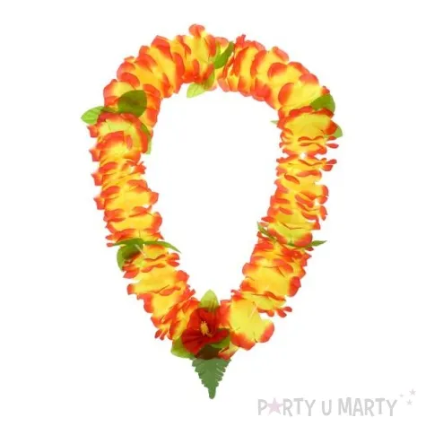 naszyjnik hawajski pomaranczowo zolty 102 cm