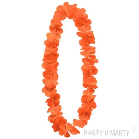 naszyjnik hawajski pomaranczowy partypal 100 cm