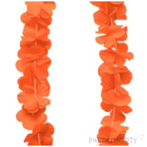 naszyjnik hawajski pomaranczowy partypal 100 cm