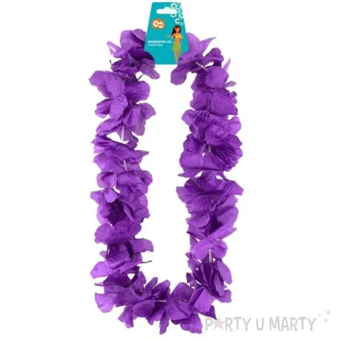 naszyjnik hawajski satynowy fioletowy godan 50 cm