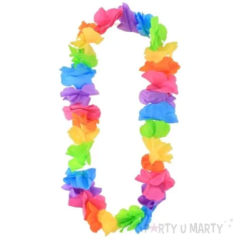 naszyjnik hawajski satynowy mix pastelowy godan 50 cm