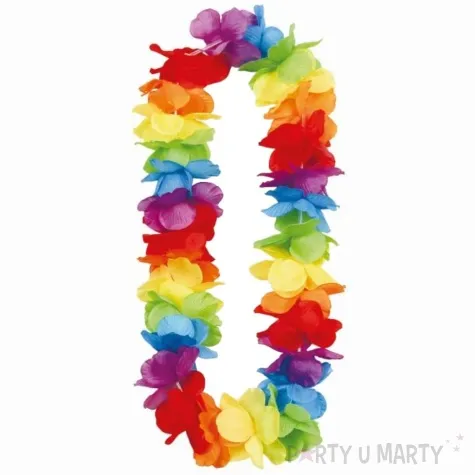 naszyjnik hawajski teczowe kwiaty godan 120 cm