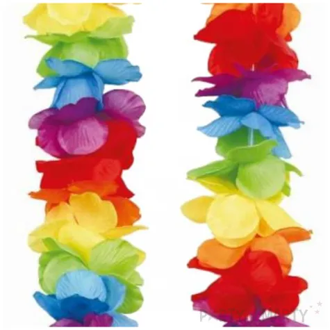 naszyjnik hawajski teczowe kwiaty godan 120 cm