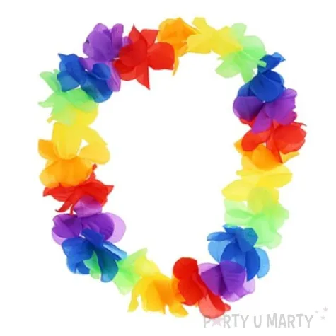 naszyjnik hawajski tiki teczowy 90 cm