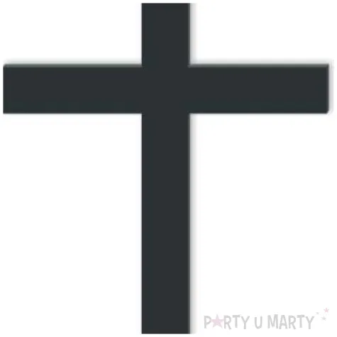 naszyjnik krzyz classic xl czarny 24 cm