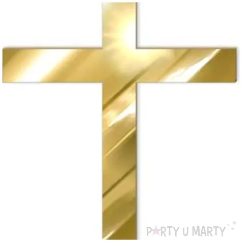 naszyjnik krzyz classic xl zloty lustrzany 24 cm