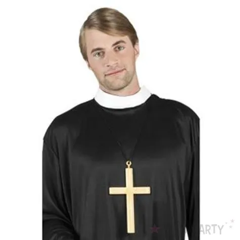 naszyjnik krzyz ksiedza brazowy boland 24 cm