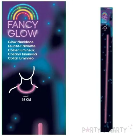 naszyjnik neon glow rozowy amscan 56 cm