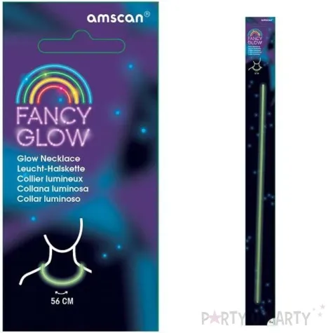 naszyjnik neon glow zielony amscan 56 cm