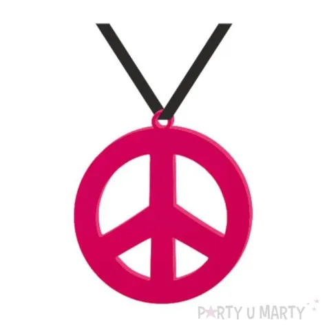 naszyjnik pacyfka classic rozowa 7 cm