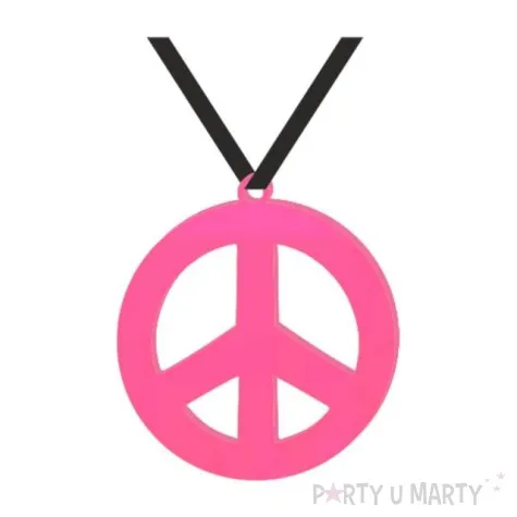 naszyjnik pacyfka neonowa rozowa 7 cm