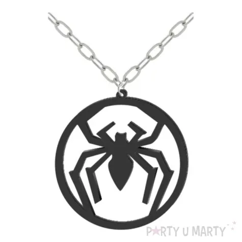 naszyjnik pajak na lancuszku czarny 8cm