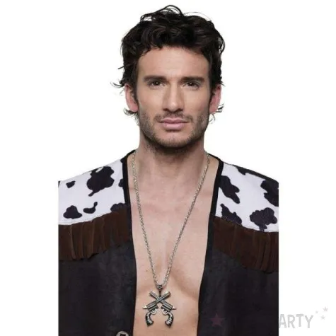 naszyjnik rewolwery kowbojskie srebrny boland