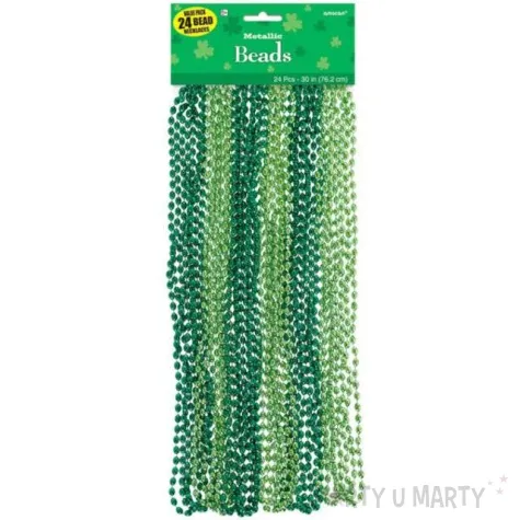 naszyjnik swiety patryk zielony amscan 76 cm 24 szt