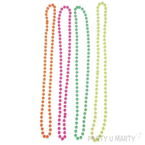 naszyjniki korale neon fyasa 4 szt