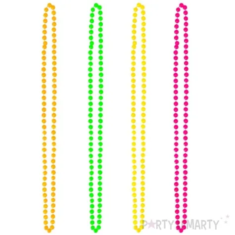 naszyjniki korale neon partypal 4 szt