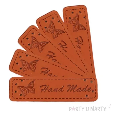 naszywka z ekoskory brazowa 5 szt