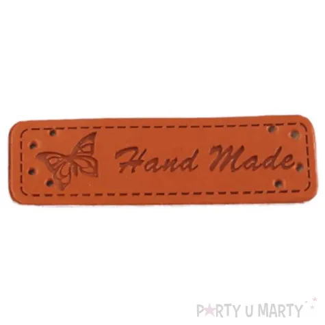 naszywki handmade eko skora brazowy stoklasa 5 szt