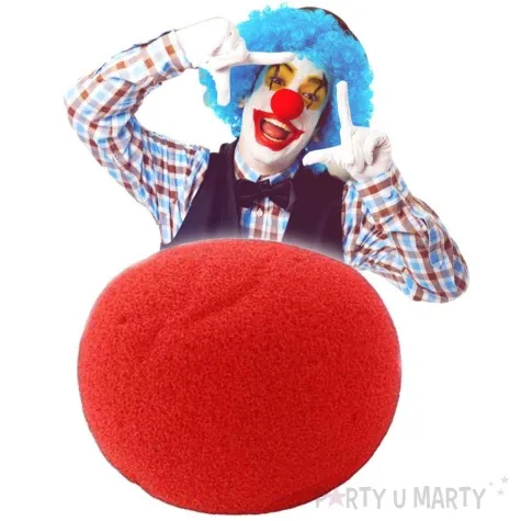 nos z gabki klaun czerwony kraszek