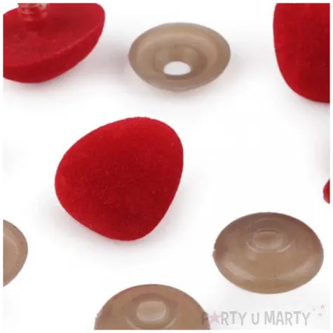 noski bezpieczne aksamitne czerwone stoklasa 20x25 mm 5 szt