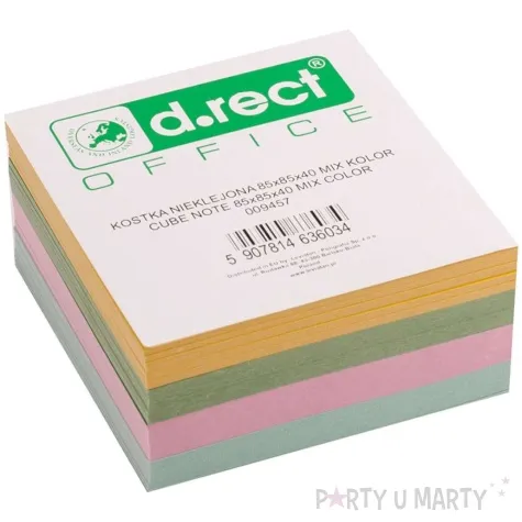 notes kostka nieklejona mix 85x85x40 d rect 400 szt