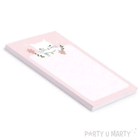 notes kotek pastelowy roz partydeco 40 kart