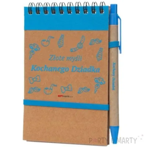 notes z olowkiem eko dziadek niebieski giftmania