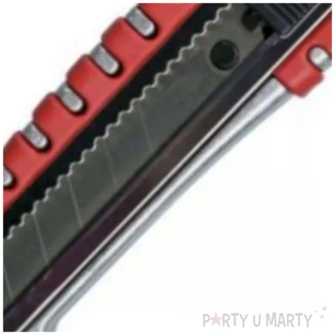 noz do tapet metalowy srebrno czerwony titanum 18mm